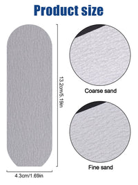 EBANKU 50 PCS Foot Files Reusable Stainless Steel Foot File Callus Remover Professional Abrasive Feet Rasp Foot Refill Pads Pedicure Sandpapers Replacement (Gray)