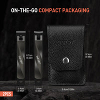 BEZOX Nail Clippers 2pcs Set - Straight Blade Toenail Clipper and Curved Blade Fingernail Clippers - Premium Nail Trimmer Cutter for Thick Nails and Ingrown Toenails