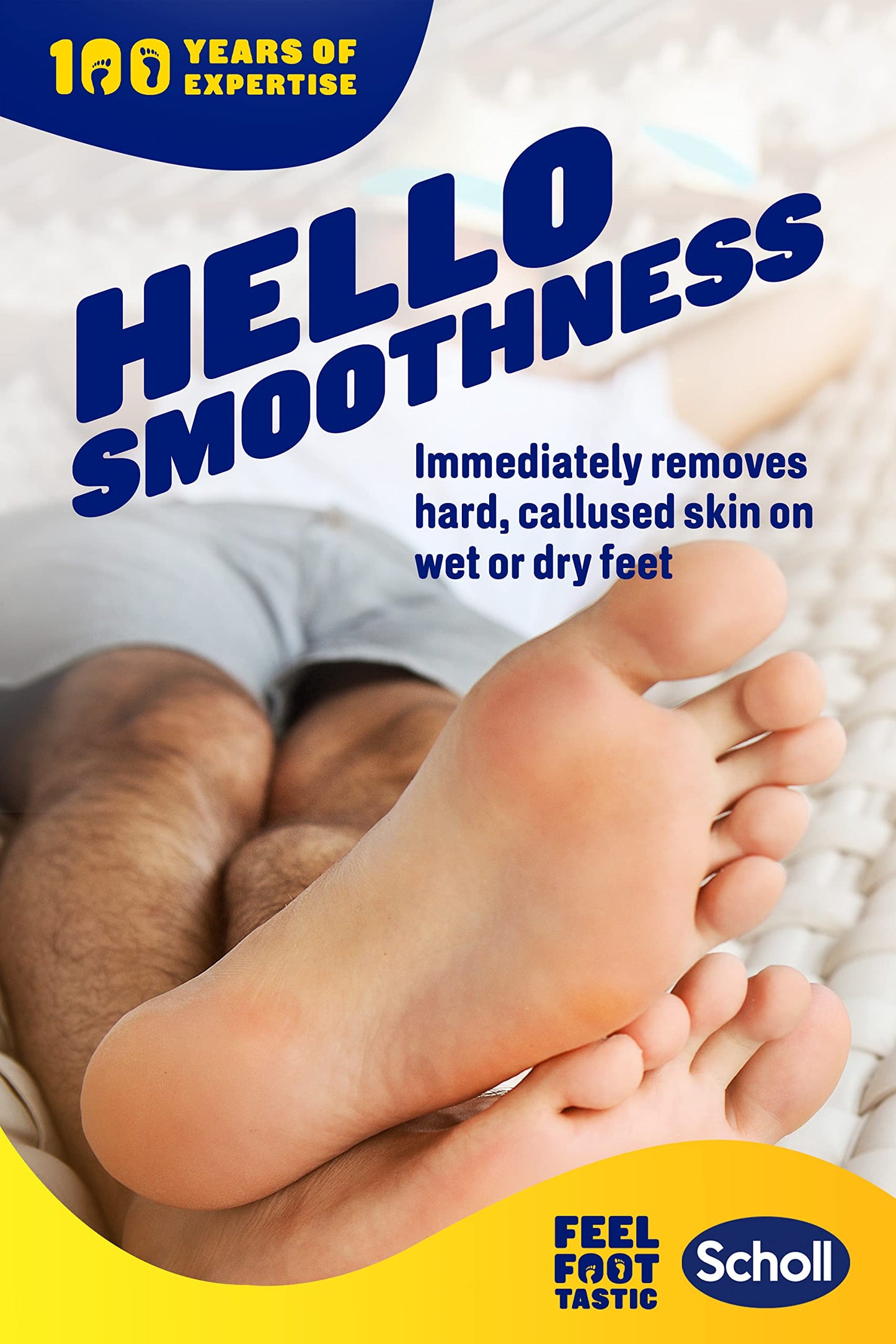 Scholl Nano-Glass Foot File and Callus Remover - Comfortable, Gentle Hard Skin and Callus Removal
