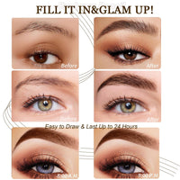 Ruicen Microblading Eyebrow Pen-2026 New Eyebrow Pencil with 4 Fork Tip for Natural-Looking Hair-Like Defined Brows, Long-Lasting for 24 HR Wear, Waterproof Eyebrow Pen Light Brown