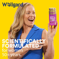 Wellgard Multivitamins for Women Over 50, Vegan Gummies, No Iron, with Vitamin D, B12, Calcium & Zinc for Bone, Immune & Energy Support, Chewable Womens Multivitamins 50 Plus, 60 Gummies