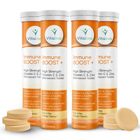 High Strength Vitamin C and Zinc - ONE a Day. Sugar Free and Suitable for Vegetarians. 4 Pack Deal x 20 (80 Days Supply).