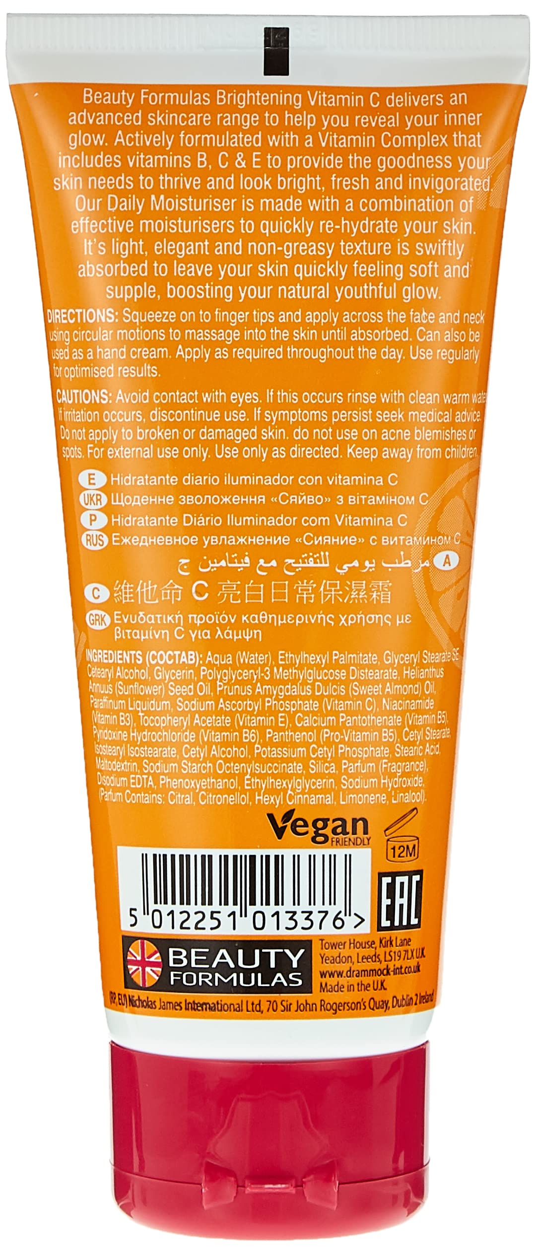 BEAUTY Formulas Vitamin C MOISTURISER
