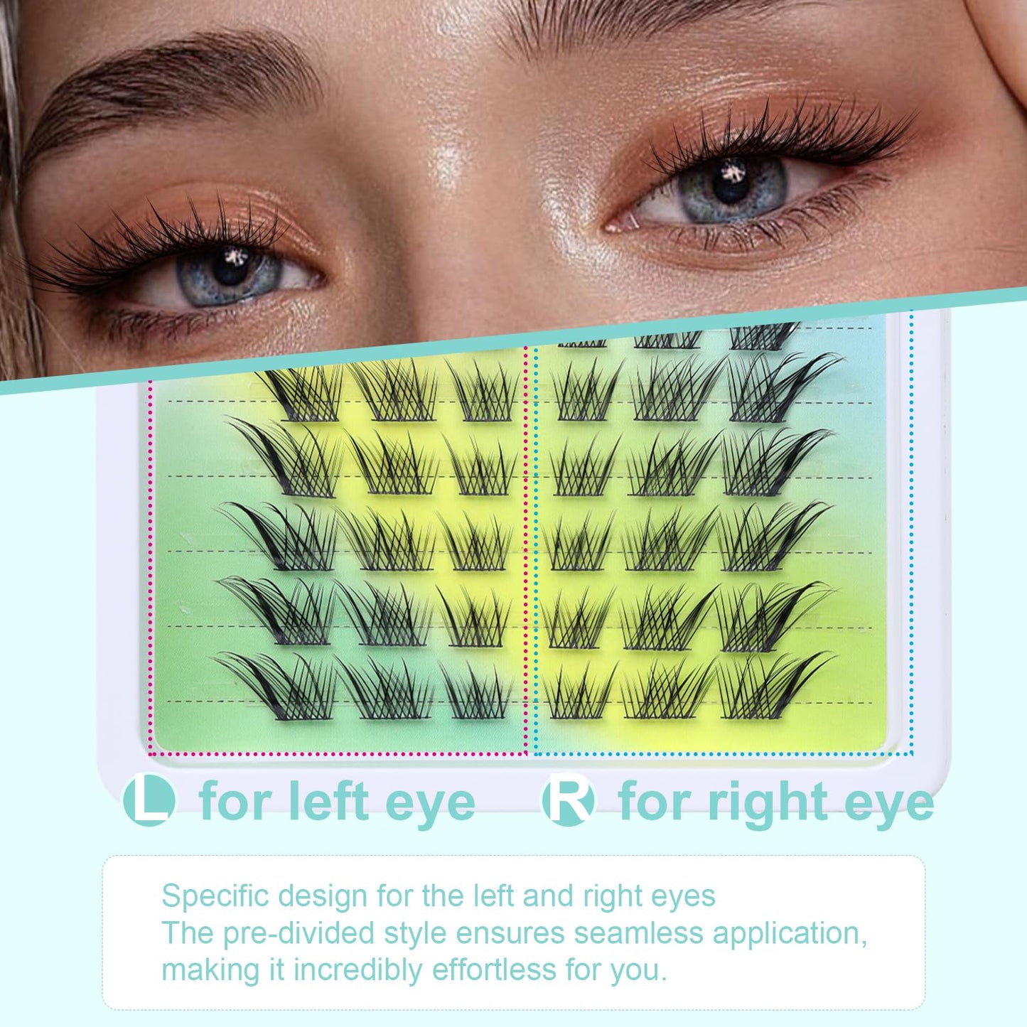 Fox Eye Lashes Lash Clusters C Curl Fox Eye Cluster Lashes Wispy Cat Eye Lashes Natural Individual Lashes Individual Cluster Eyelashes 72pcs Lashes Individual Cluster Lash Individuals by Obeyalash