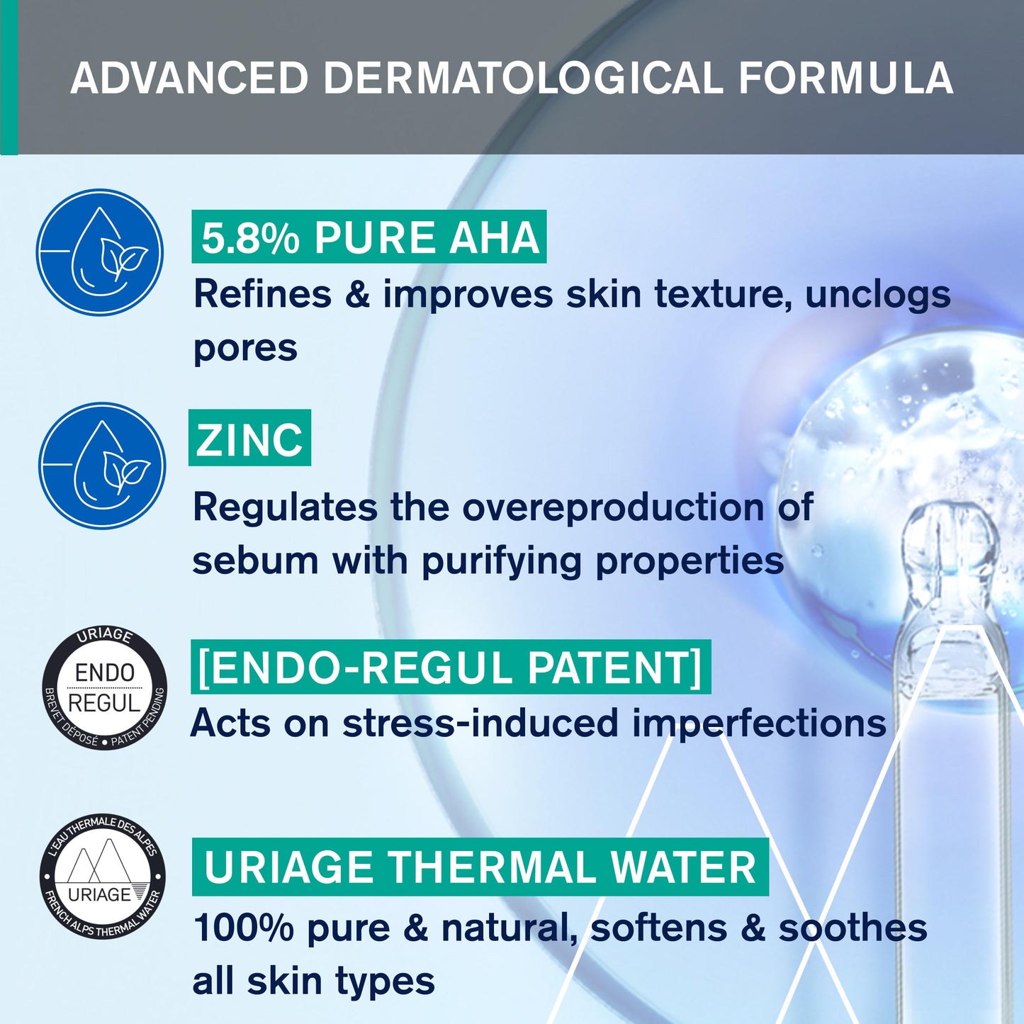 Uriage Hyseac Anti-Acne Serum - 30ml - Clear Skin Solution for Oily and Acne-Prone Skin