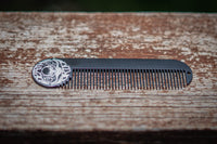 Hair Comb Death Grip 5" x 1.25" Keychain Comb | Fine Tooth Black Powder Coated Stainless Steel For Hair Styling & Beard & Moustache Grooming For Men