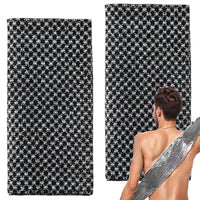 DILUSILK 2Pcs Back Scrubber, Extra Long Exfoliating Washcloth,Exfoliating Body Scrubber for Men Women, Exfoliating Towel Japanese Exfoliating Towel for Body Cleaning and Massage