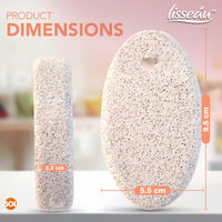 2pk Natural Pumice Stone for Feet | Callus Remover Feet Scrubber Dead Skin Pumice Stones | Foot Scrubber Pumice Stone Feet | Foot Pumice Stone for Hands Foot Stone Pumice for Hard Skin + SOL Sticker