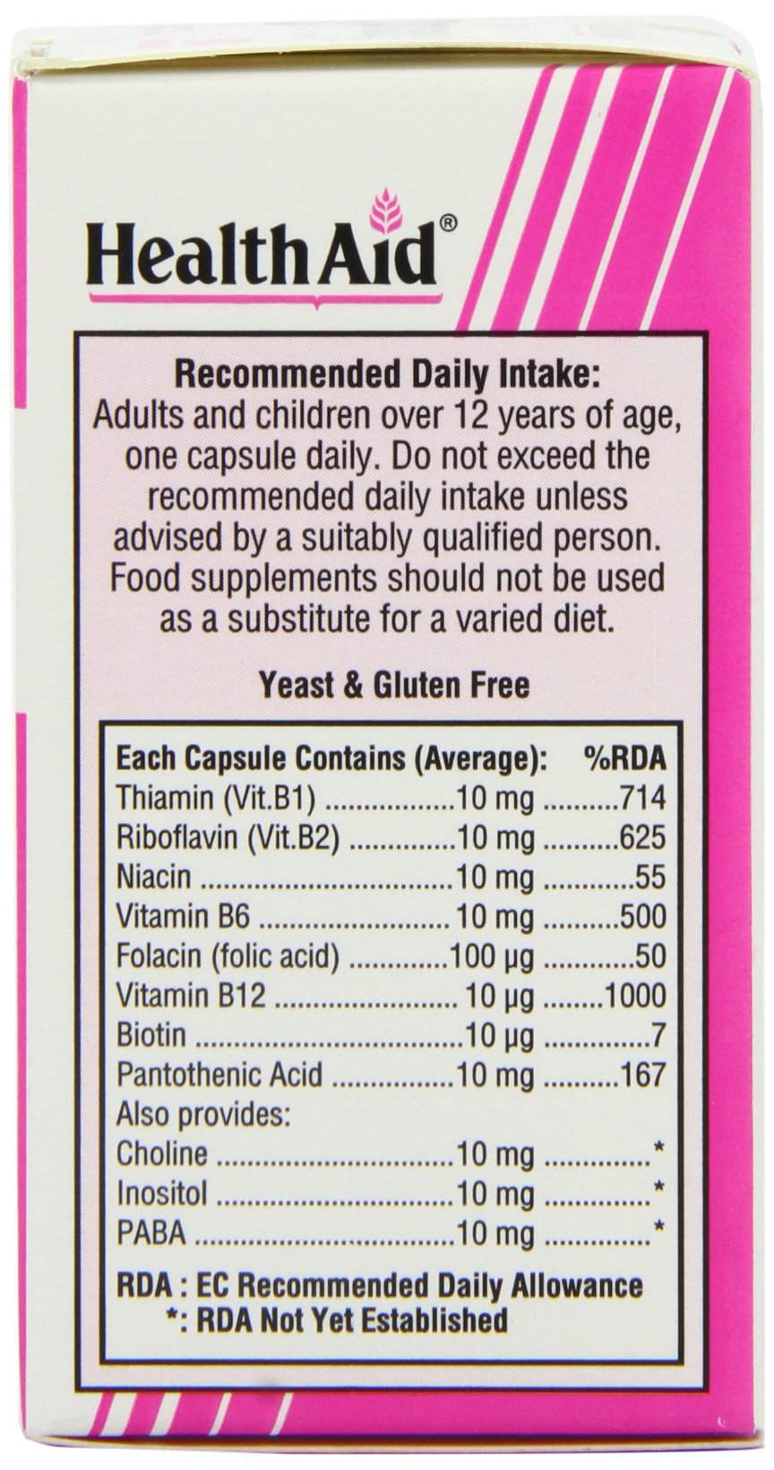 HealthAid Vitamin B Complex - 90 Capsules (Pack of 1)