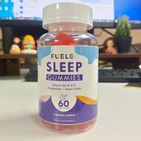 FUELE+ Sleep Gummies with Vitamin B6, B12, Magnesium and Lemon Balm, 60 Gummies