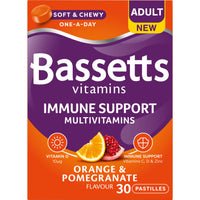 Bassetts Vitamins Adult Orange & Pomegranate Flavour Immune Support Multivitamins 30 Gummy Pastilles