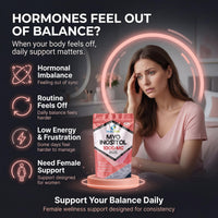NutriVolv Myo Inositol 1000mg with Folate & Chromium Supplements for Female Support Hormone Balancer | 120 Capsules