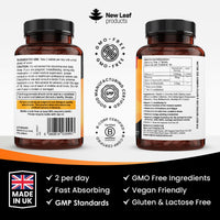 NEW LEAF PRODUCTS Vitamin C Tablets 1000mg - Enriched with Bioflavonoids & Rosehip - Premium Vitamin C Supplements - Vegan Tablets High Strength Ascorbic Acid VIT C for Normal Immune System UK Made