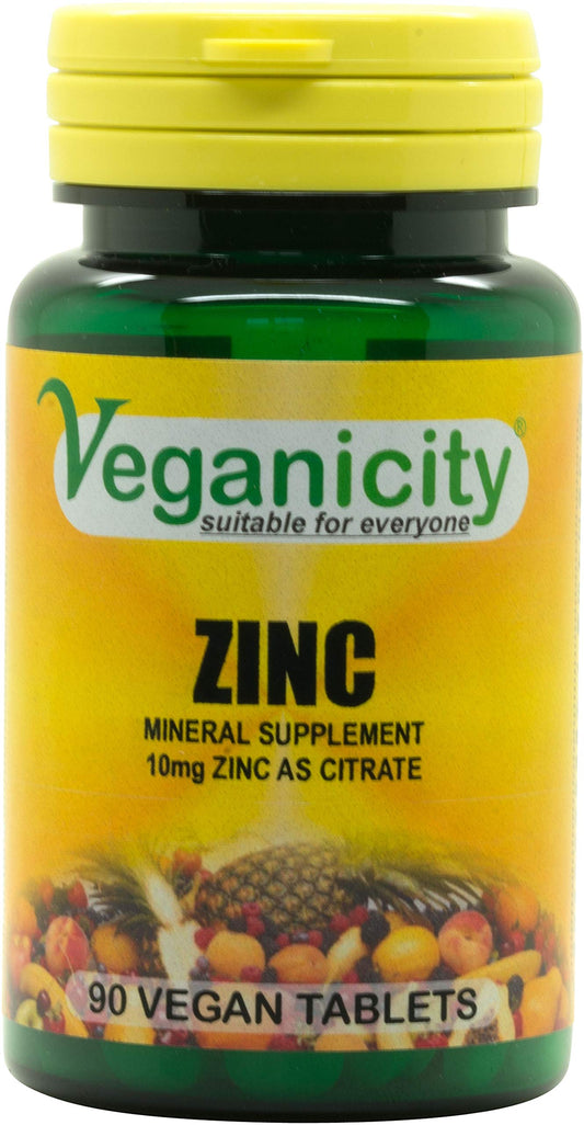 Veganicity Zinc General Health Supplement 10mg 90 Tablets