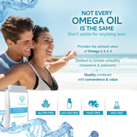 swiss bioenergetics Omega Balanced 3, 6 & 9 Fish Oil 1000mg, 90 Capsules - High Strength EPA & DHA Formula derived from Fish & Flaxseed Oil with Added Vitamin E in Easy to Swallow Soft Gel Capsules