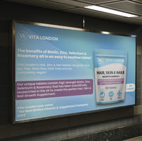 VL Vita London Biotin Hair Growth for Women & Men 10,000ug | Hail, Skin and Nails Vitamins Growth Complex with Zinc & Selenium & Rosemary | 120 Biotin Tablets (not Gummies, Capsules or serum) | Vegan, UK Made