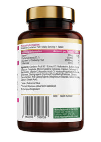 Cranberry Tablets 25000mg of Fresh Cranberries and Vitamin C Non-GMO, Gluten Free, Cranberries Fruit Extract Cranberry Supplements for Women 120 Tablets