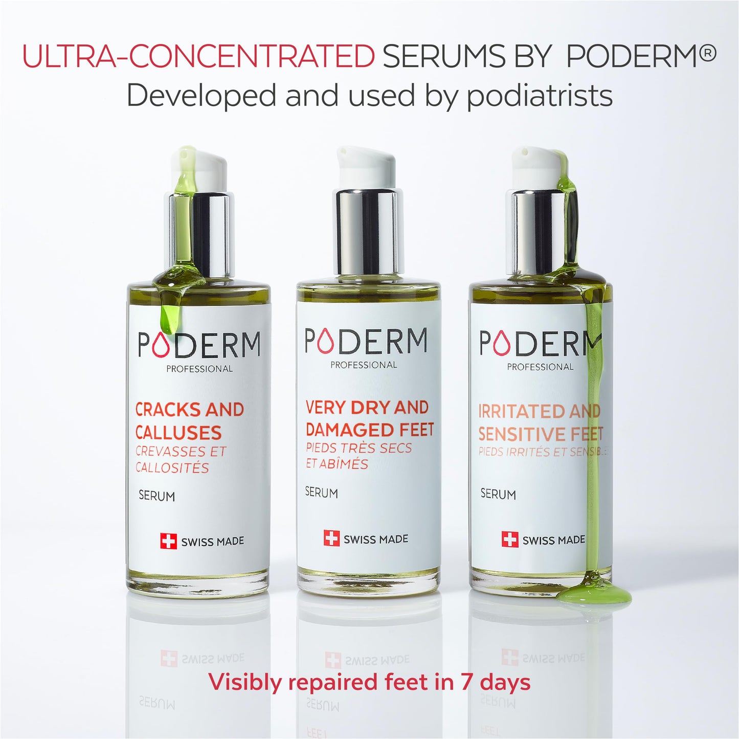 PODERM – IRRITATED AND SENSITIVE FEET – Repairs and Soothes Skin Irritations in 24h – Purifies and Nourishes Intensely for 24h – Enriched with Tea Tree – Foot Care – Swiss Made