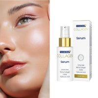 Novaclear Collagen Serum with Marine Collagen, Gold, Hyaluronic Acid, Retinol & Vitamin C – Anti-Wrinkle Face Serum – Improves Skin Firmness, Elasticity & Radiance – for All Skin Types – 30 ML