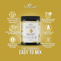 VitaZam Grass Fed Collagen Peptides Powder –Hydrolysed Type 1&3 unflavoured Collagen Protein Supplement for Healthy Skin, Nails, & Joints-Easy Mixing, Vital Bovine Collagen for Women & Men 30 Servings