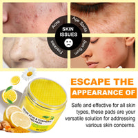 Kojic Acid and Turmeric Pads,Turmeric kojic Acid Pads for Face, Turmeric and Kojic Acid Cleansing Pads,Turmeric Cleansing Pads for Dark spots, Exfoliating, Acne Scars (50 PCS)