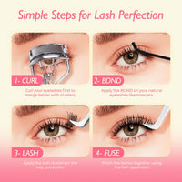 LASHVIEW Lash Clusters DIY Cluster Eyelash Extensions Mega Volume Reusable Individual Lashes Volume Look Super Thin Band & Soft(CE107)