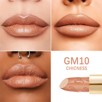 Oulac OULAC Glow Metallic Shine Lipstick, Nude High Impact Lipcolor, Lightweight Soft and Ultra Hydrating, Long Lasting, Vegan & Cruelty-Free, Full Coverage Lip Color 4.3 g/0.15 GM10 Chicness