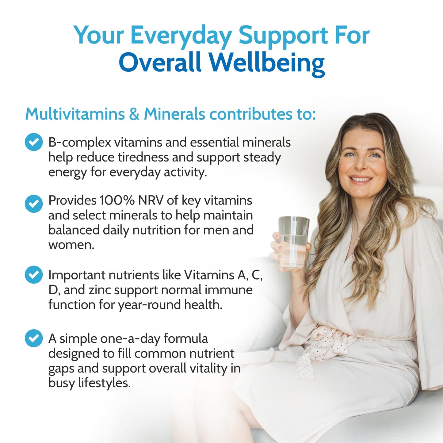 Health4All Multivitamins & Minerals One a Day 360 Easy to Swallow Tablets, 100% RDA