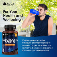 NEW LEAF PRODUCTS Electrolytes Tablets - High Strength Rehydration Tablets - with Potassium, Calcium, Sodium, Chloride, and Magnesium Fasting Keto Electrolytes Vegan Made in UK