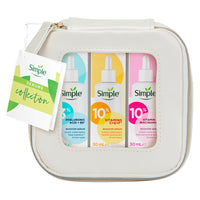 Simple Booster Serum Collection Gift Set With a Small Travel Beauty Bag Face Serums for Her 3 piece