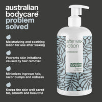 Australian Bodycare After Wax Lotion Professional (500 ml) | For use after waxing, bikini waxing or brazilian wax | Minimizes the appearance of ingrown hairs, red bumps and irritated skin after waxing