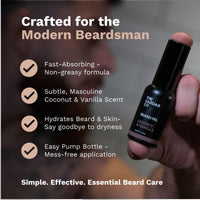 The Sardar Co THE SARDAR CO Coconut & Vanilla Beard Oil – Deep Hydration & Conditioning – Organic Argan & Jojoba for Growth, Softness & Nourishment – Lightweight, Non-Greasy Formula – 30ml