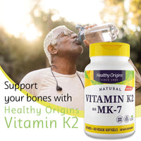 Healthy Origins, Vitamin K2 as MK-7, 100 mcg, 60 Vegetarian Softgels, Laboratory Tested, High Strength, Gluten Free, SOYA Free, Non-GMO