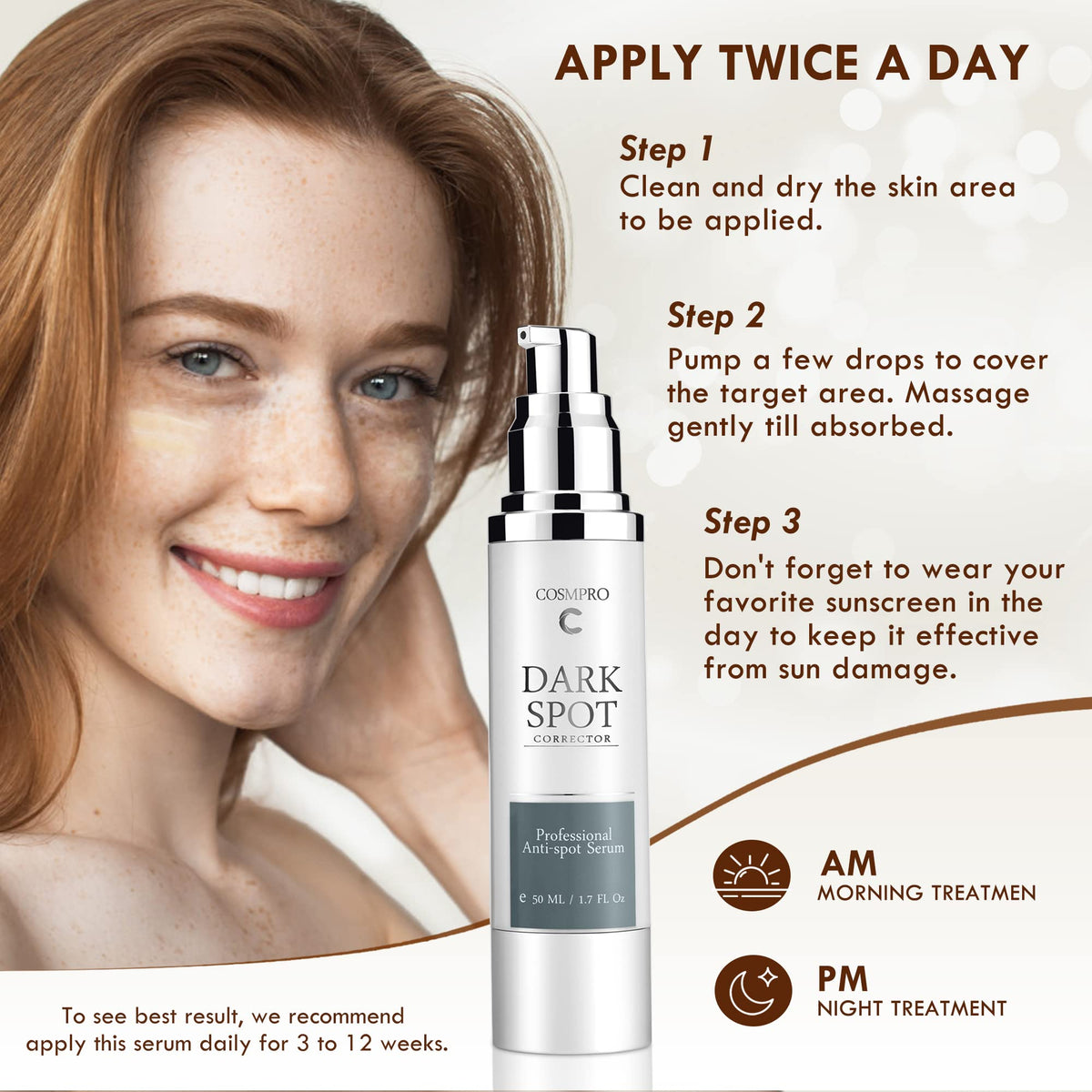 cosmpro Dark Spot Remover for Face and Body, Age Spot Remover for Face, Dark Spot Corrector Freckle Remover, Sunspots and Melasma with 2% Alpha Arbutin, 5% Niacinamide, 50 ml