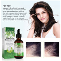 Generic Rosemary Oil for Hair Growth, Rosemary Essential Oil for Hair Growth & Skin Care, Improve Hair Loss and Nourishes Scalp, Rid of Itchy and Dry Scalp, Eyebrow and Eyelash Growth for Men and Women