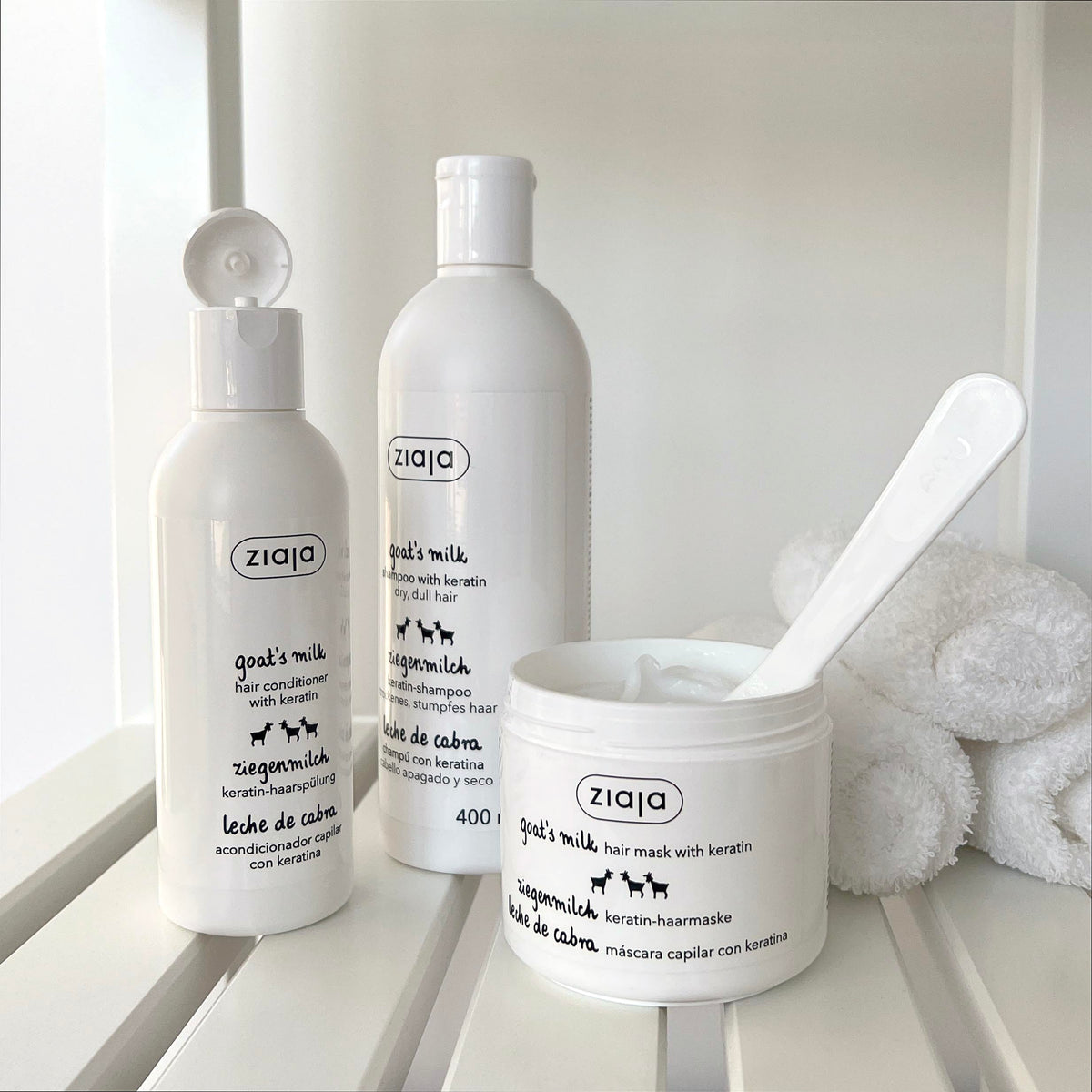 Ziaja Goat's Milk Hair Mask 200ml- Nourishing Deep Conditioner for Dry and Damaged Hair Restorative Hydration and Shine