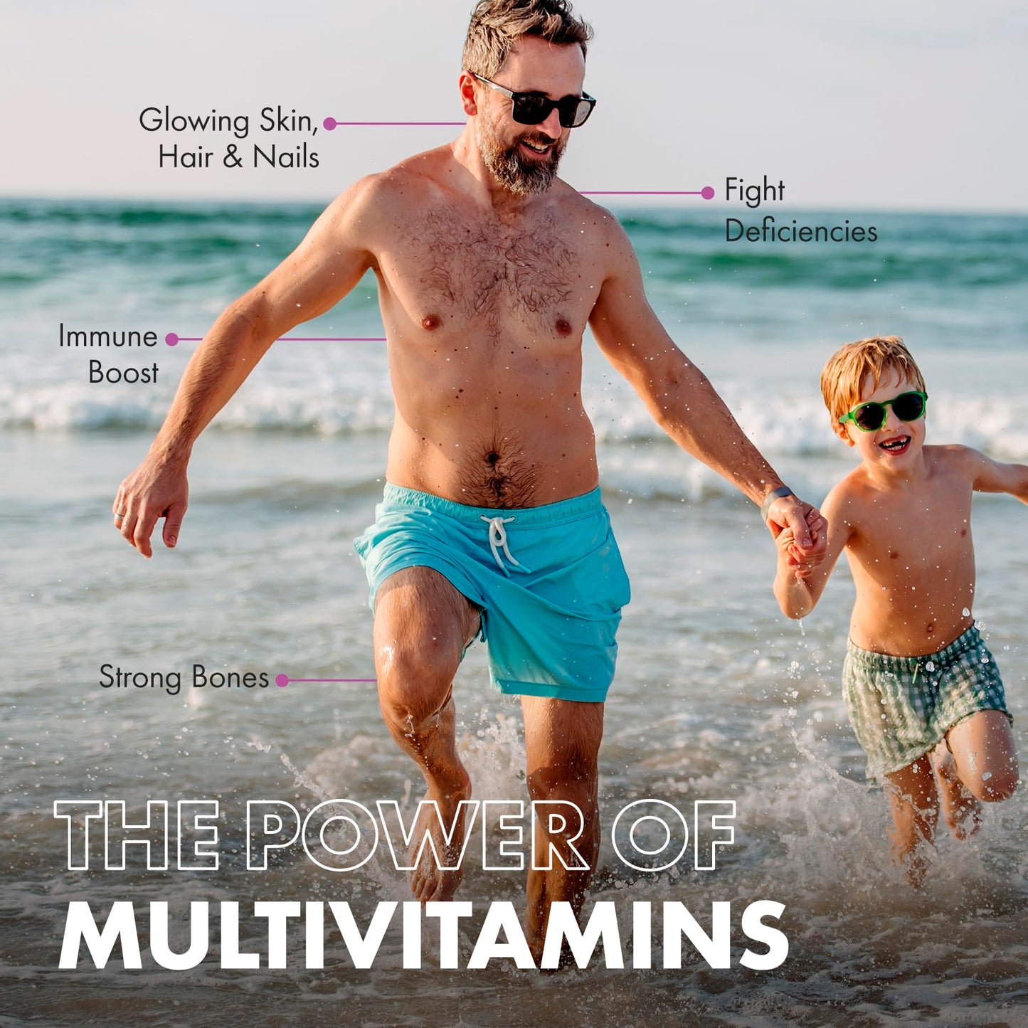Incite Nutrition Multivitamin Gummies. 120 Strawberry Flavour Chewable Biotin Gummies. Contain Vitamins A, B6, B12, C, D3, E, Folic Acid and Zinc. 2 Month Supply of Multivitamins for Adults