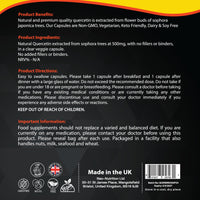 Pure Organic Quercetin - High Potency Quercetin Supplement for Antioxidant Support - Organic Quercitin Antioxidant Supplements for Immune Health & Energy Boost