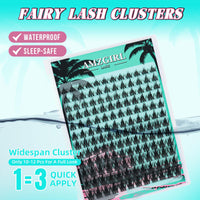 AMZGIRL LASH Lash Clusters Manga 144Pcs Eyelash Clusters Spiky Eyelash Extensions Individual Lashes Volume Anime Lash with Thin Band Lashes DIY at Home(Holiday,C-Mix8-18mm)