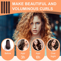LFCFBH 4PCS Heatless Curling Rod, Soft Overnight Blowout Rods for Long Hair, Short Hair, Straight or Curly Hair