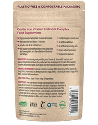 Gentle Iron – Together Health – Whole Food Nutrients – Iron and B Vitamins – Vegan Friendly – Made in The UK – 60 Vegecaps – Pack of 2