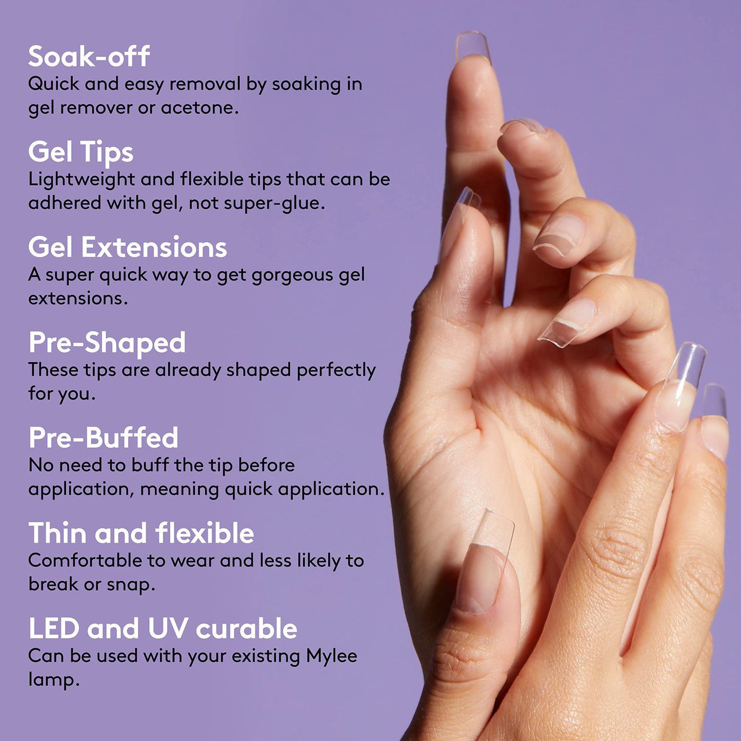 Mylee Fix N Flash Soft Gel Tips - Short Almond - 552PCS, Full Cover Soft Gel Nail Tips, Nail Art Gel Nail Extensions, Flexible & Resistant, 12 Different Sizes, Fit All Nails