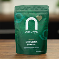 Naturya Organic Spirulina Powder 200g - Superfood Supplement for Energy, Immunity, & Detox – 100% Natural, Nutrient-Rich with High Protein & Iron, Non-GMO, Vegan-Friendly - Resealable Pack
