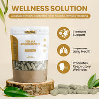 Nutri-things Tiger Milk Mushroom Capsules | Pure 500mg Extract for Immune & Respiratory Support | Vegan-Friendly HPMC | Anti-Inflammatory Benefits | Enhances Lung Health | 60 Count Resealable Pack