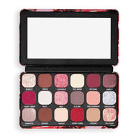 Revolution Beauty London Revolution Beauty, Forever Flawless Eyeshadow Palette, 18 Pigmented Makeup Shades of Mattes & Shimmers, Vegan & Cruelty-Free, Cherry Rebel Red
