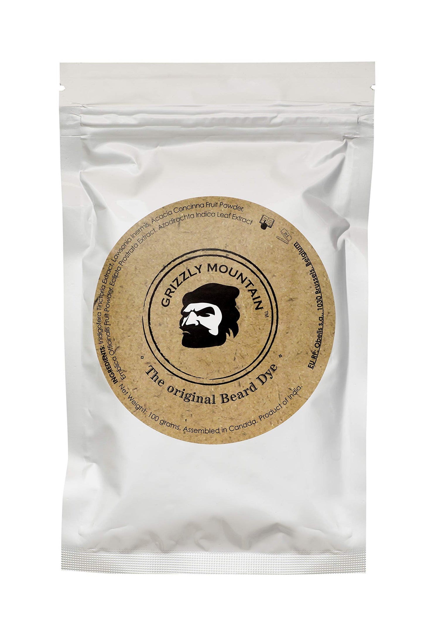 Grizzly Mountain Beard Dye Organic & Natural Light Brown Beard Dye