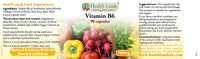 Health Leads ...Working With Nature Vitamin B6 (Pyridoxine) 100mg x 90 Capsules - Magnesium Stearate Free!