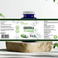 Hepatica Graviola Fruit Extract 2500mg Equivalent (500mg of 5:1 Extract) 90 Vegan Capsules, 3rd Party lab Tested, High Strength Supplement, Gluten and GMO Free