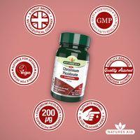 Natures Aid Chromium Picolinate 200µg - 90 Tablets - High Strength Supplement to Support Normal Blood Glucose Levels & Reduce Sugar Cravings - Vegetarian, Gluten Free - No Gummies or Capsules