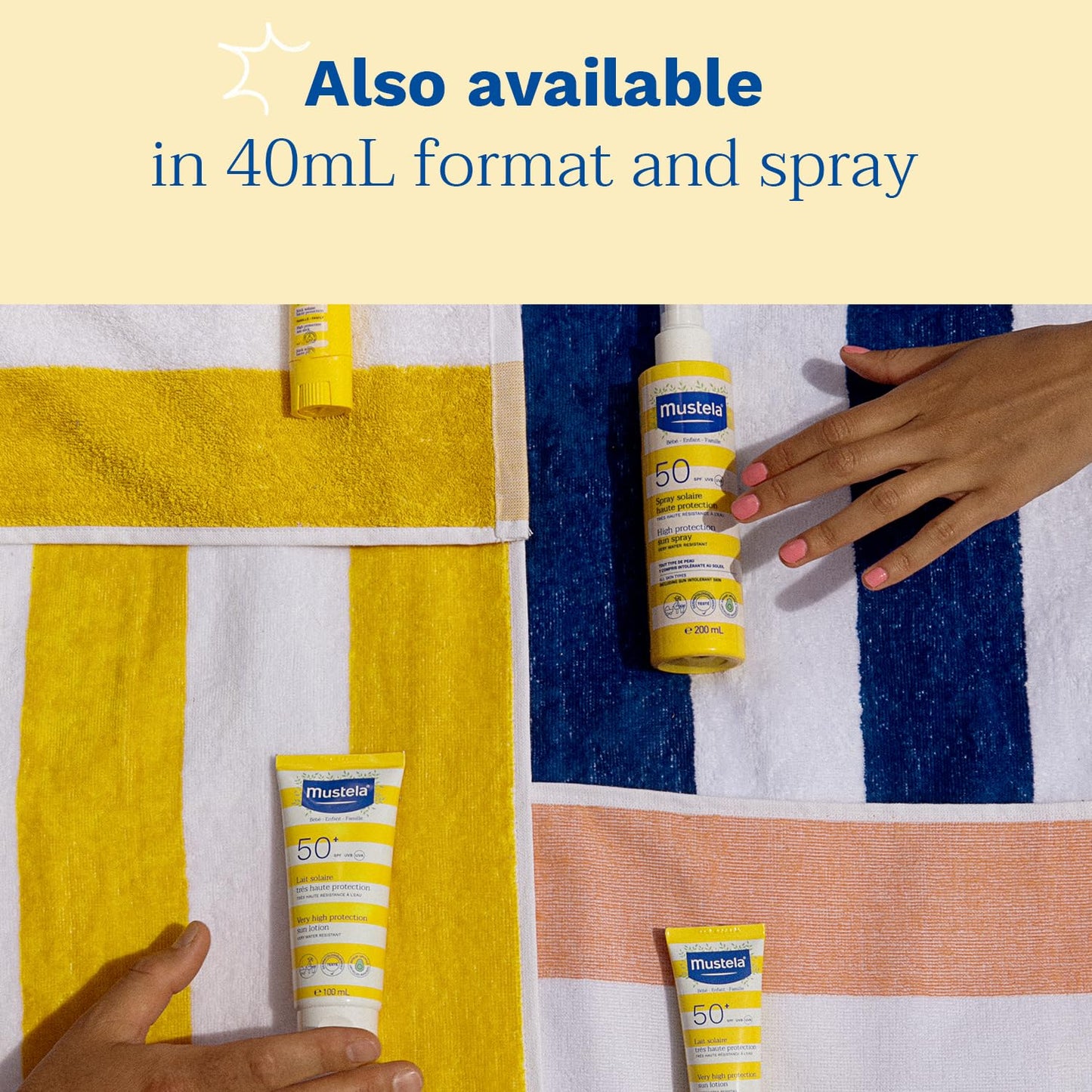 Mustela - Very High Protection Sun Lotion - Sunscreen SPF 50 with Avocado Perseose and vitamin E - Water and Sand Resistant Body Lotion - for Babies, Children and Adult Skins – 100ml
